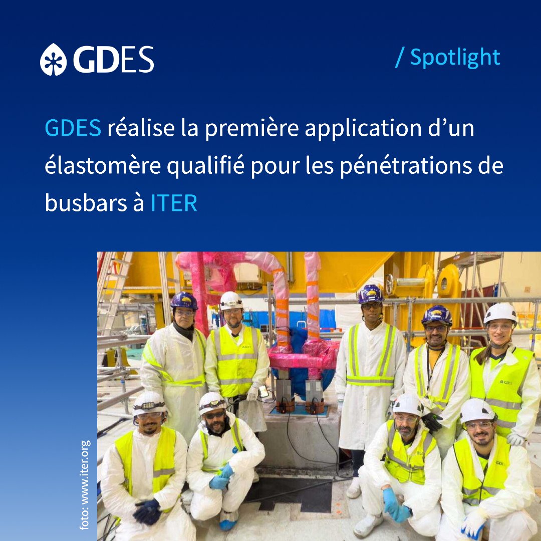GDES_news's tweet photo. En diciembre, el equipo de Protecciones Térmicas de #GDES alcanzó un nuevo hito en la construcción de #ITER con el relleno de 15 penetraciones de #busbars entre los niveles L3 y L4 del edificio #Tokamak. 

🧷Artículo publicado por ITER: https://t.co/YGoiCNNXlJ https://t.co/NCnDhfuLQ1