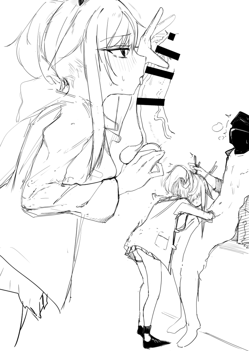 シコりながら艦内を歩くドクターと訓練後にエンカウントしてしまったふぁいやーうぉっち(黒ノリ忘れ) 