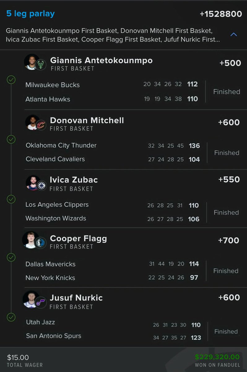 Parlay_Sniper_'s tweet image. BANNNNGG OMFG✅✅✅✅✅✅🔥🔥

GIVING OUT $29,000 on it to 29 Random likes + comments  for lunch❤️

$15 —-&amp;gt; $230k in one night 😭💥💥

Posted tonight’s play in the discord: discord.gg/Fq4dNaCxb