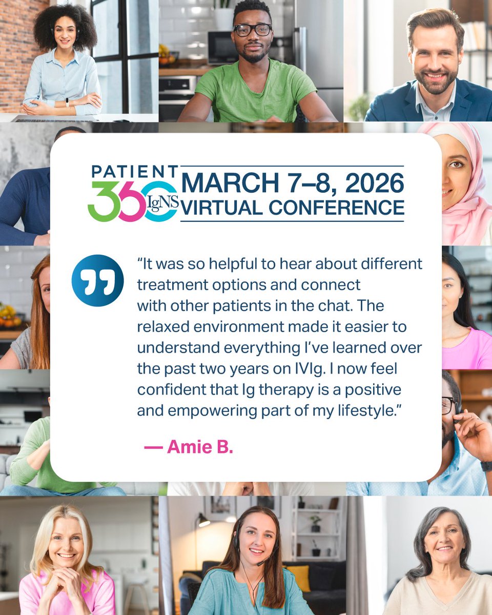 Clarity and confidence can make all the difference in the patient journey. See how one patient found both through #Patient360, a free virtual event empowering patients the Ig and biologics communities. Learn more and help spread the word: bit.ly/4sOOoS0