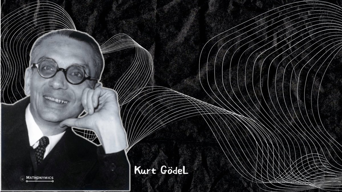 Mathonymics's tweet photo. Kurt Gödel, an Austrian-American mathematician widely regarded as one of the most significant logicians in history. He was also known for his Incompleteness Theorems. 

At the age of just 25, he proved that within any consistent formal system, there are true statements that cannot be proven. These theorems showed that any sufficiently powerful axiomatic system is either incomplete or inconsistent.

In his doctoral dissertation, he proved that in the first-order predicate calculus, every logically valid formula is provable.

He also proved that the consistency of the Axiom of Choice and the Generalized Continuum Hypothesis with the standard axioms of set theory (ZF), showing they cannot be disproved within that system.

Apart from core mathematics, he also discovered a solution to Einstein's field equations that described a rotating universe where time travel is theoretically possible.

And on top of all these logical proofs given by Kurt Gödel, he also developed a formal mathematical proof for the existence of God, based on modal logic.
