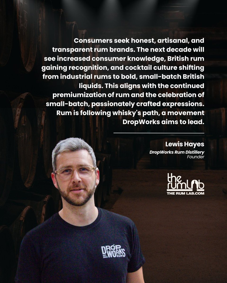 therumlab's tweet image. British rum is having a major moment. 🥃🌳 Lewis Hayes of DropWorks Rum Distillery is ditching the additives and pirate clichés to build a new category of transparent, craft spirit.

👋 Read the full exclusive interview: therumlab.com/lewis-hayes-pr…

#RumInterview #DropWorks