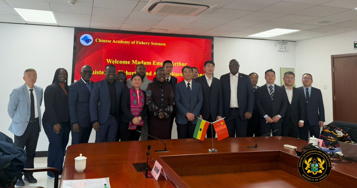 GHANA–CHINA FISHERIES PARTNERSHIP ADVANCES TRANSFORMATION AGENDA

Beijing | 19 Jan 2026

The Ministry of Fisheries and Aquaculture (MoFA), led by Hon. Emelia Arthur, has held high-level strategic talks with the Chinese Academy of Fishery Sciences (CAFS) to reposition Ghana’s
