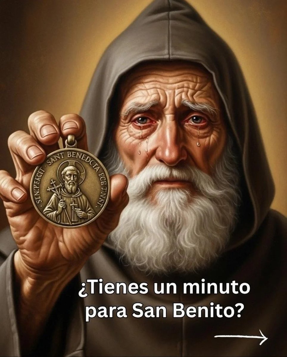 .⋆♱ Vivió entre tinieblas… y VENCIO.

- Fundó una orden. 
- Y dejó: su medalla.
- Donde entra SAN BENITO, el demonio huye.

👇