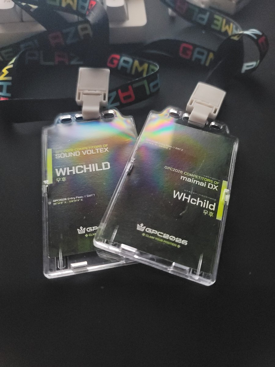 WHchildac's tweet image. #GPC2026 #리듬게임_𝕏친소 #리듬게임_트친소
늦게나마 후기겸 올려요
사볼 골드 광탈당하고 마이 플래 4등했어요 ㅎㅎ
작년 GPC는 레이팅 컷당해서 둘다 못했는데 올해는 결승까지 가서 좋은 경험 했네요 :)

사볼마이 주로 하고 서브로 트릭컬도 해요. 흔적 주시면 찾아갈게요,, 인알 plz!!!!🙏🙏