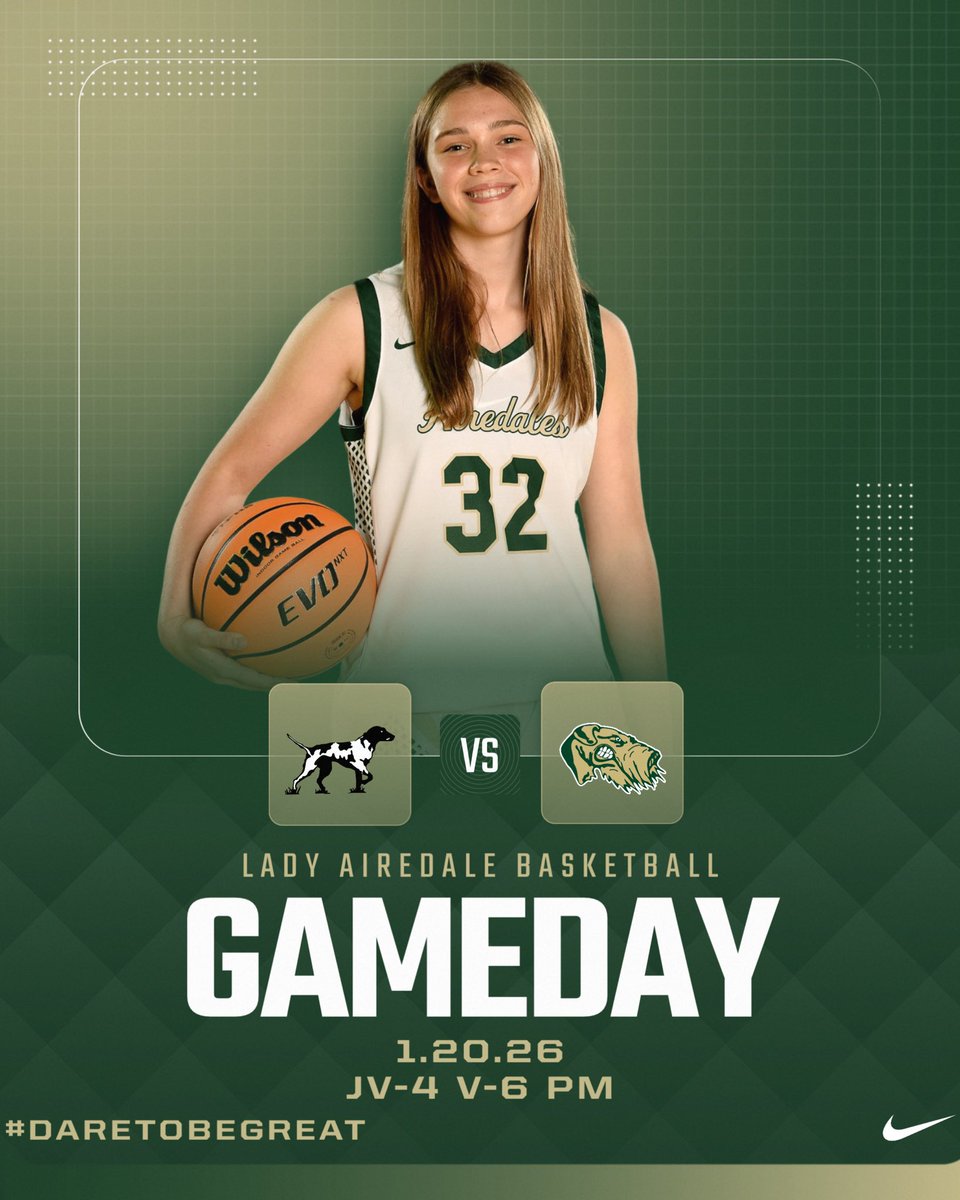 It’s GAMEDAY!! Home 5A West conference game against the Lady Pointers ‼️🏀 #daretobegreat 
🆚 Van Buren
📍 Charles B. Dyer Arena
⏰ JV- 4 V-6
📺 YouTube (Alma School District)
