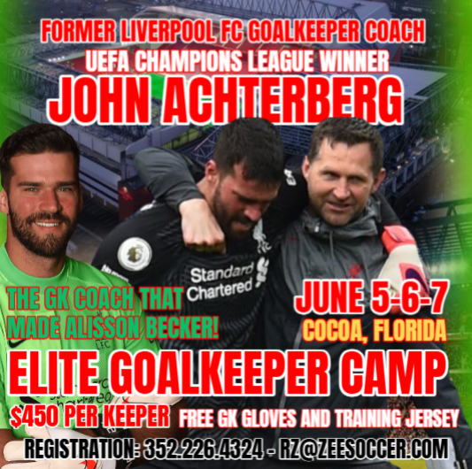 CoachRickZee's tweet photo. Train with a legend! Former @LFC GK Coach John Achterberg is hosting an elite 3-day camp this June 5-7. 
From the FA Cup to the @ChampionsLeague, John has coached the world's best.
Ages 10-18 $450 per camper

#LFC #GKUnion #LiverpoolFC #JohnAchterberg #PremierLeague #Soccer https://t.co/X6ddE2zbbq