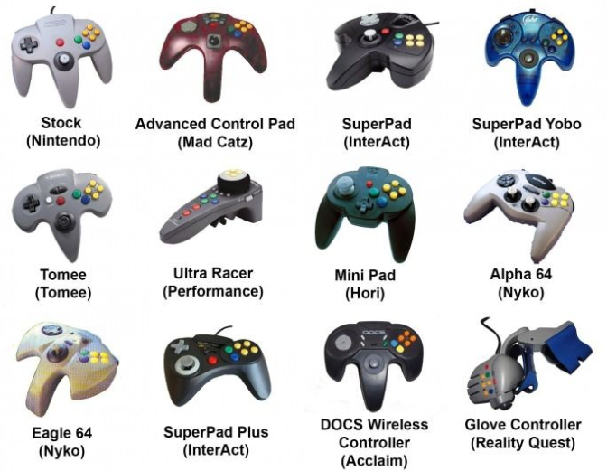The many versions of the Nintendo 64 controller