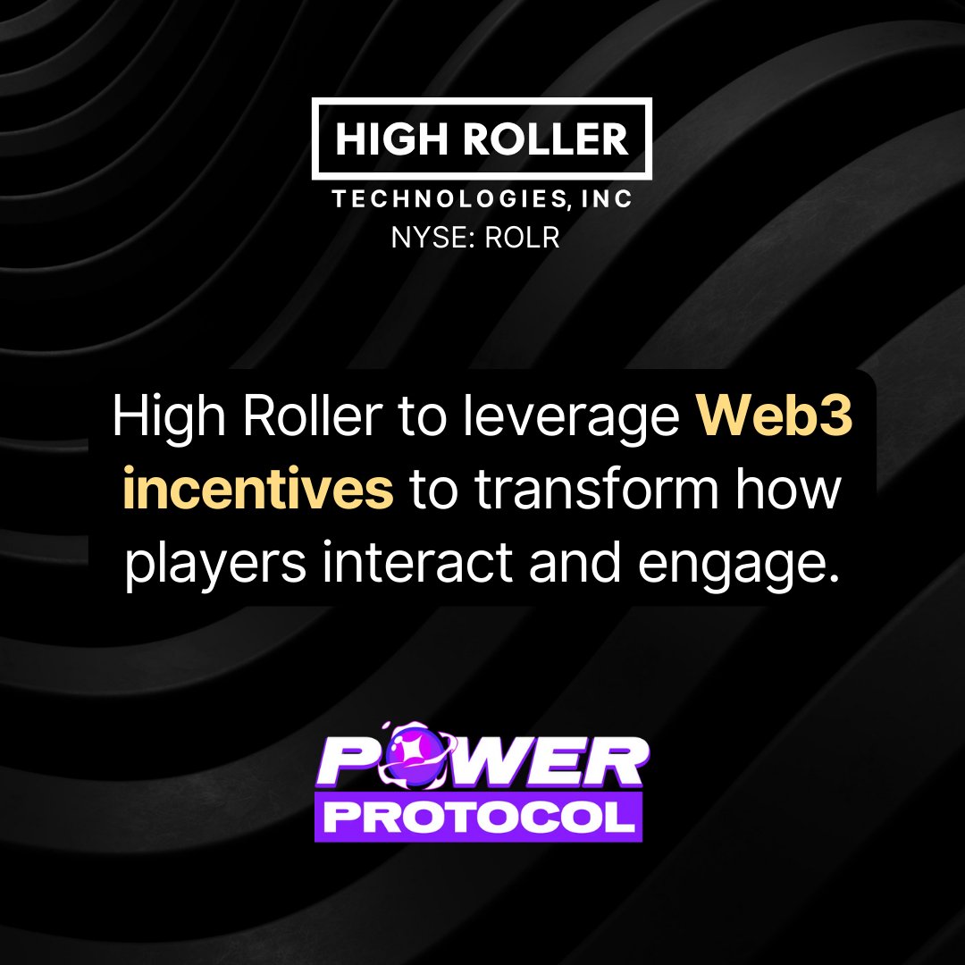 HighRollerROLR's tweet photo. High Roller is continuously evaluating emerging technologies to enhance responsible consumer engagement and improve player experience. Looking forward to collaborating with @PowerPrtcl to explore Web3 incentive-driven engagement models. Read more: https://t.co/JDZRt6dZZY $ROLR https://t.co/MZPggxUXAe