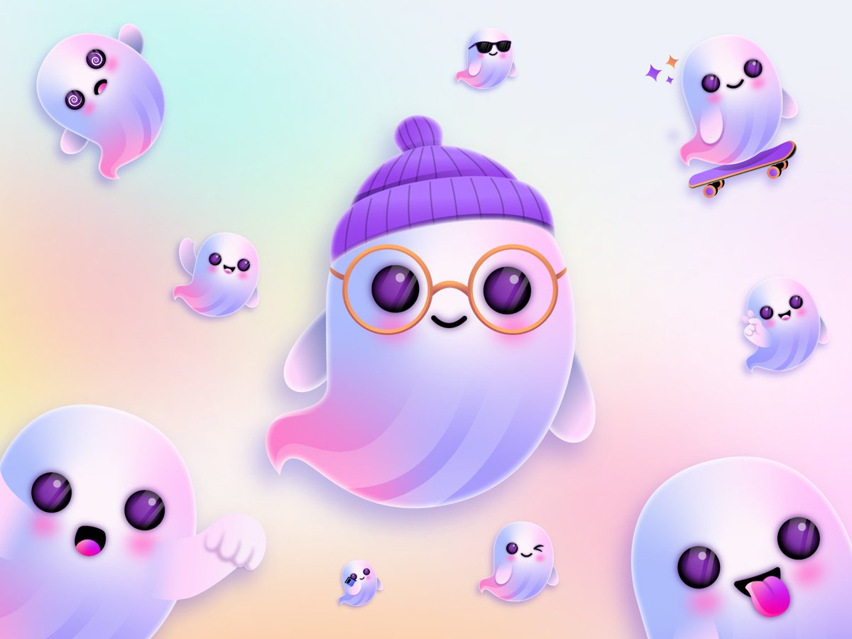 mmjdsgn's tweet photo. Glooby Ghost Mascot — designed to add fun, emotion, and personality to digital conversations.

🔗 View the full project on Behance &amp; Dribbble:
https://t.co/dXVobiOSSA https://t.co/7zHW44jMEz

#StickerDesign #MascotDesign #Illustration #Behance #GraphicDesigner #2DIllustration https://t.co/GEEl9JpUO1