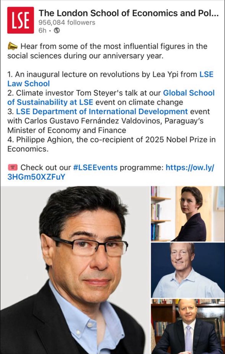 Honrado por la invitación recibida para disertar en una de las instituciones académicas más prestigiosas a nivel mundial, The London School of Economics and Political Science (LSE). La serie de charlas forma parte de la celebración por los 130 años de la institución. 🇵🇾🇵🇾🇵🇾