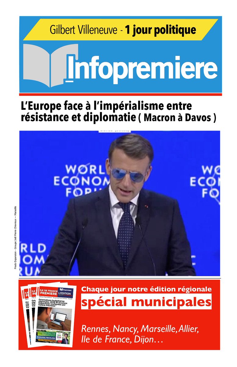 1JourPolitique's tweet photo. 🚨 Macron à Davos : l’Europe face à l’impérialisme, entre résistance et diplomatie.

💡Notre analyse ➡️ https://t.co/UTMu2YKHi6

#Macron #Davos #Trump #Europe #France #USA #EtatsUnis #DonaldTrump https://t.co/jzBzRQgN69