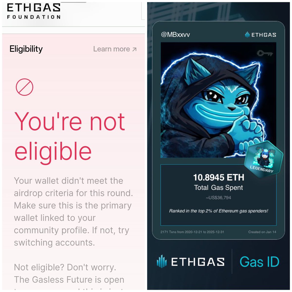 MBxxvv's tweet photo. Just when I thought it was airdrop season I check and I see this. 4k brand later and completed task yet still not eligible. FML https://t.co/Rxz8fW25p8