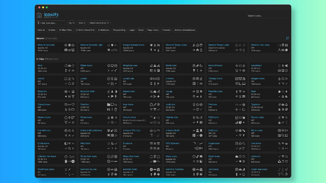 Más de 200.000 iconos vectoriales de código abierto en un único lugar!

→ iconify.design