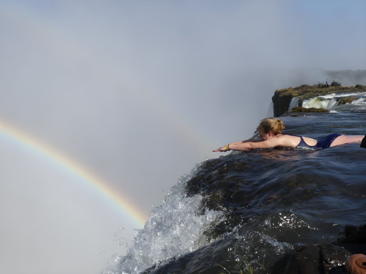 TourismZambia's tweet photo. At the edge of the world, life comes alive. Experience the thrill of the legendary Devil’s Pool at the mighty Mosi-oa-Tunya. Ready for 2026?
#VisitZambia #DevilsPool #VictoriaFalls #Livingstone #takeaholidayyamuloko https://t.co/Du4N9Mzs73