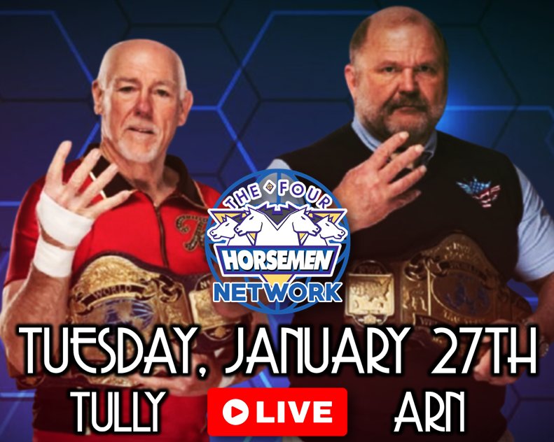 Big news coming one week from today

As announced by <a href="/TheArnShow/">Arn Anderson</a>, join live at 6pm eastern on FourHorsemenNetwork.com to hear it straight from us!