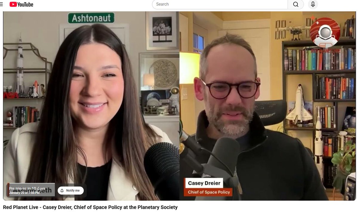 TheMarsSociety's tweet image. ICYMI! Our latest #RedPlanetLive episode came out recently. Host Ashton Zeth talks with Casey Dreier of @exploreplanets about saving @NASA science, space advocacy &amp;amp; why the search for life must guide U.S. space policy. Watch live: bit.ly/3YxIDu9. #RPL #humanstomars