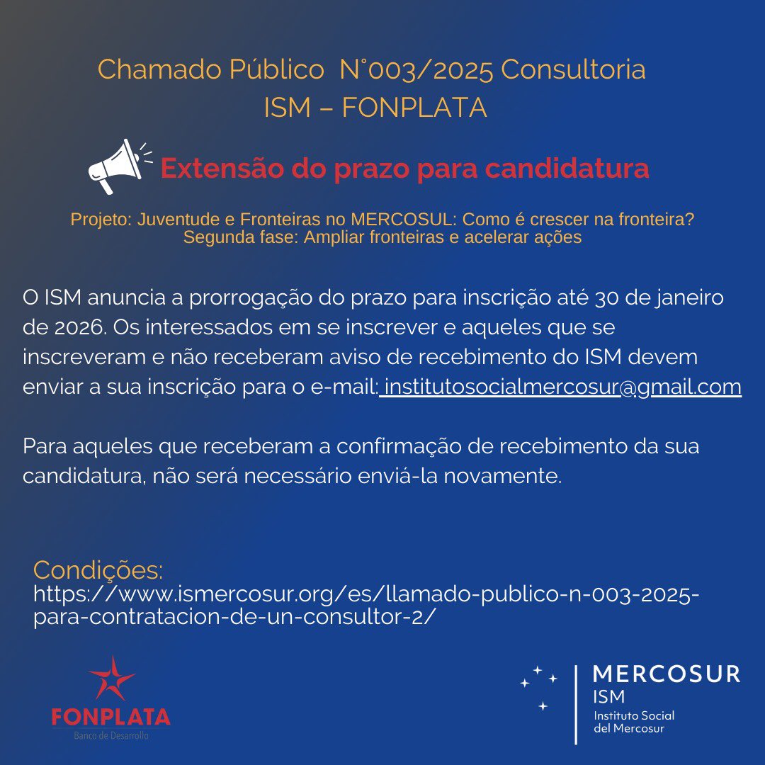 Instituto Social del MERCOSUR (ISM) tweet media