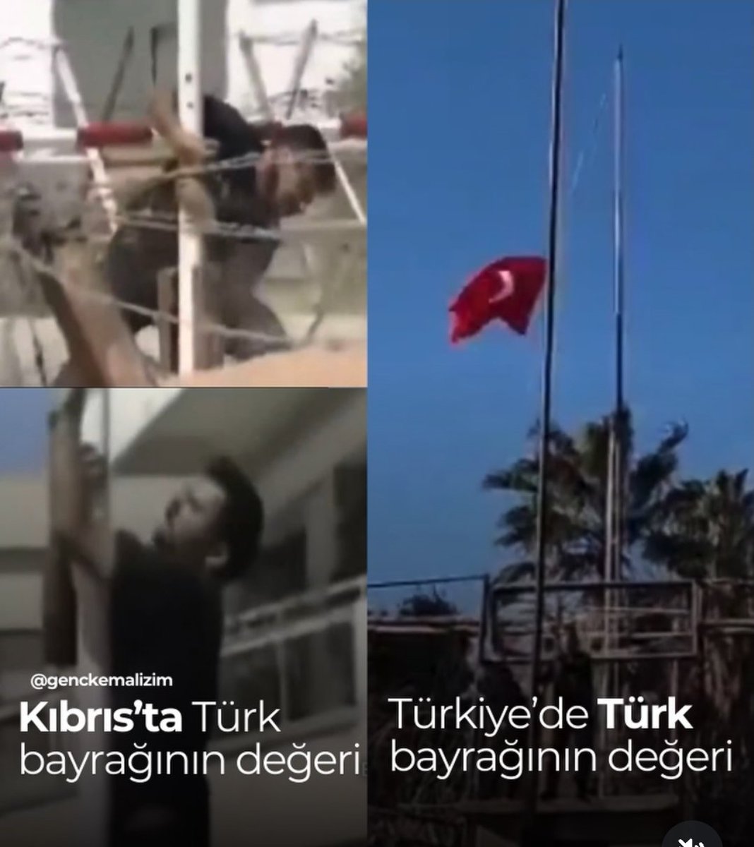 Bayrakları bayrak yapan üstündeki kandır. Toprak eğer uğrunda ölen varsa Vatandır.

1996 yılında Rumlar Türk bayrağının direğine tırmandıklarında Eski Tsk nokta atışı yapmıştı.

Şimdi Sınır kapımızda Türk bayrağı indiriliyor...
#Nusaybin 
#TürkBayrağı 🇹🇷