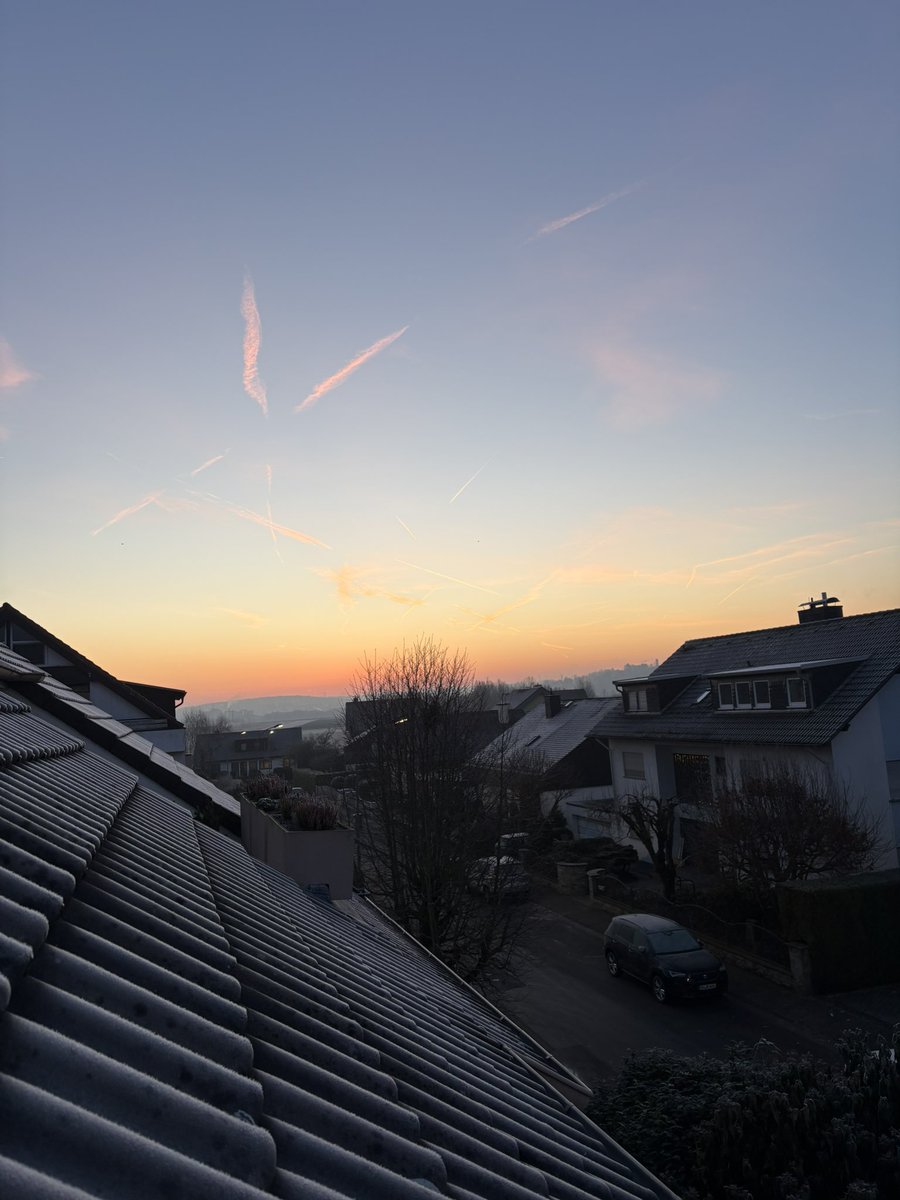 Heute Morgen war der Himmel schön