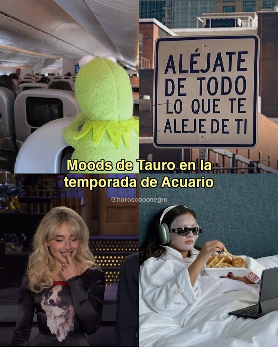 tauro_hn's tweet image. Estos son los moods de tu signo en la temporada de Acuario. 🔮

Spoiler: van a pasar muchas cositas. ⚡️