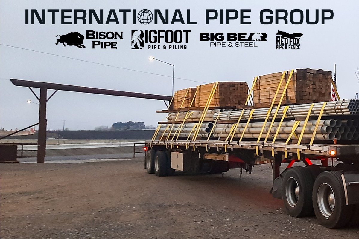 BisonPipe's tweet image. New load of galvanized arriving! Did you know we carry galvanized pipe? Call us at (208) 324-2142 to order.
#BisonPipe #SteelPipe #PipeYard
