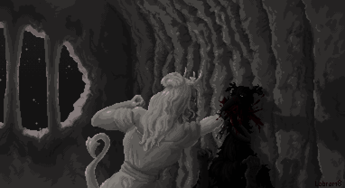 labram8's tweet photo. (4/25) "The Adversary"👸😈👊#slaytheprincess #pixelart https://t.co/BI41hViNgN