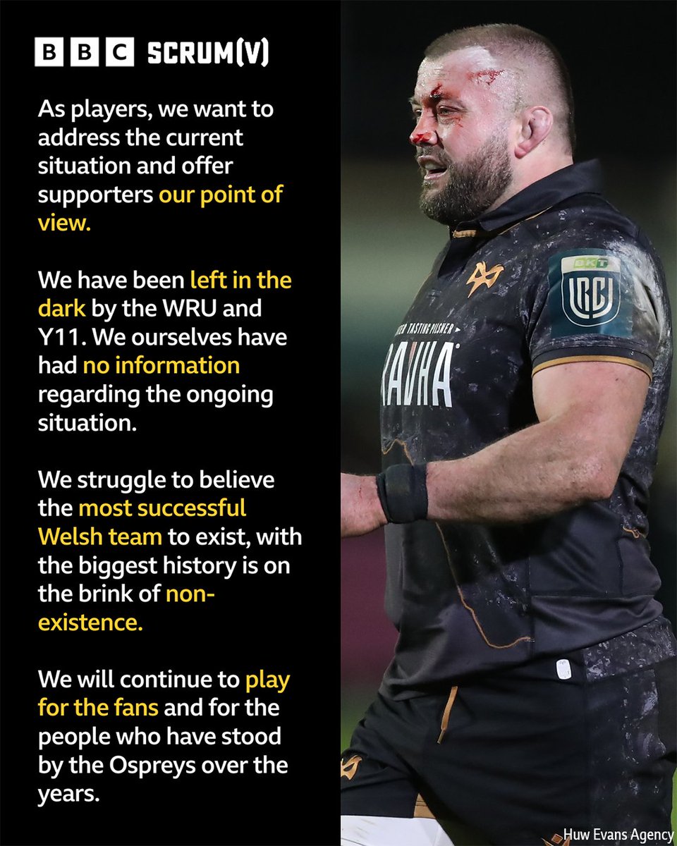 Ospreys hooker Sam Parry has taken to social media to address the ongoing situation at the region 🗣️

#BBCRugby #WRU