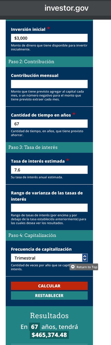 cryptoforapes's tweet photo. @watoulsky Publicación ridícula. Id a cualquier calculadora de interés compuesto y lo veis fácil. Da unos 465.000$. Si vive 25 años (300 meses) solo hay que dividir, da 1.333€ al mes. Si hubieras empezado con 10.000€ igual si te da, pero 3.000€ no. https://t.co/GKZUbYtBJP