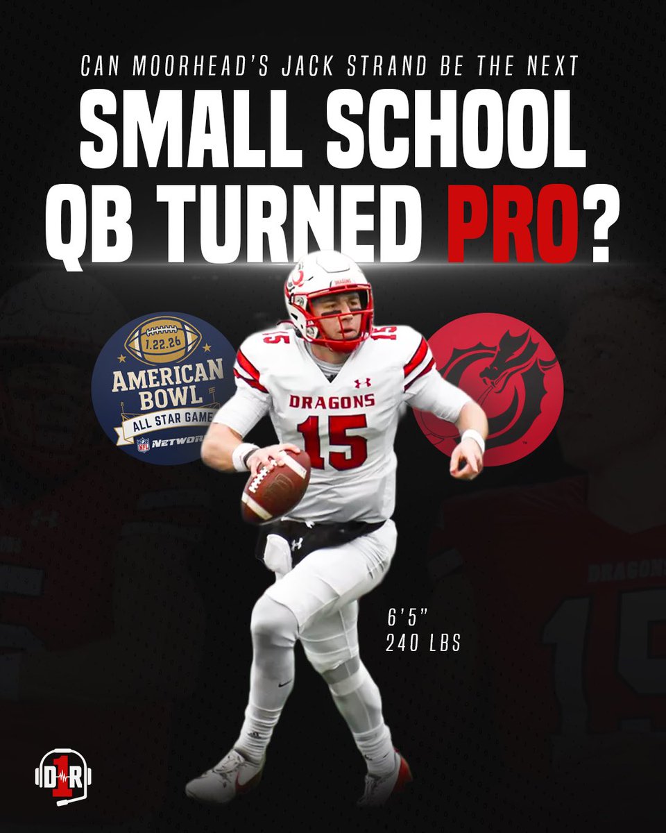 D1_Rejects's tweet image. What’s next for @JackStrand5 🤔

The @msum_football QB is down competing at @TheAmericanBowl ahead of pro opportunities‼️

#D1R | #D2FB