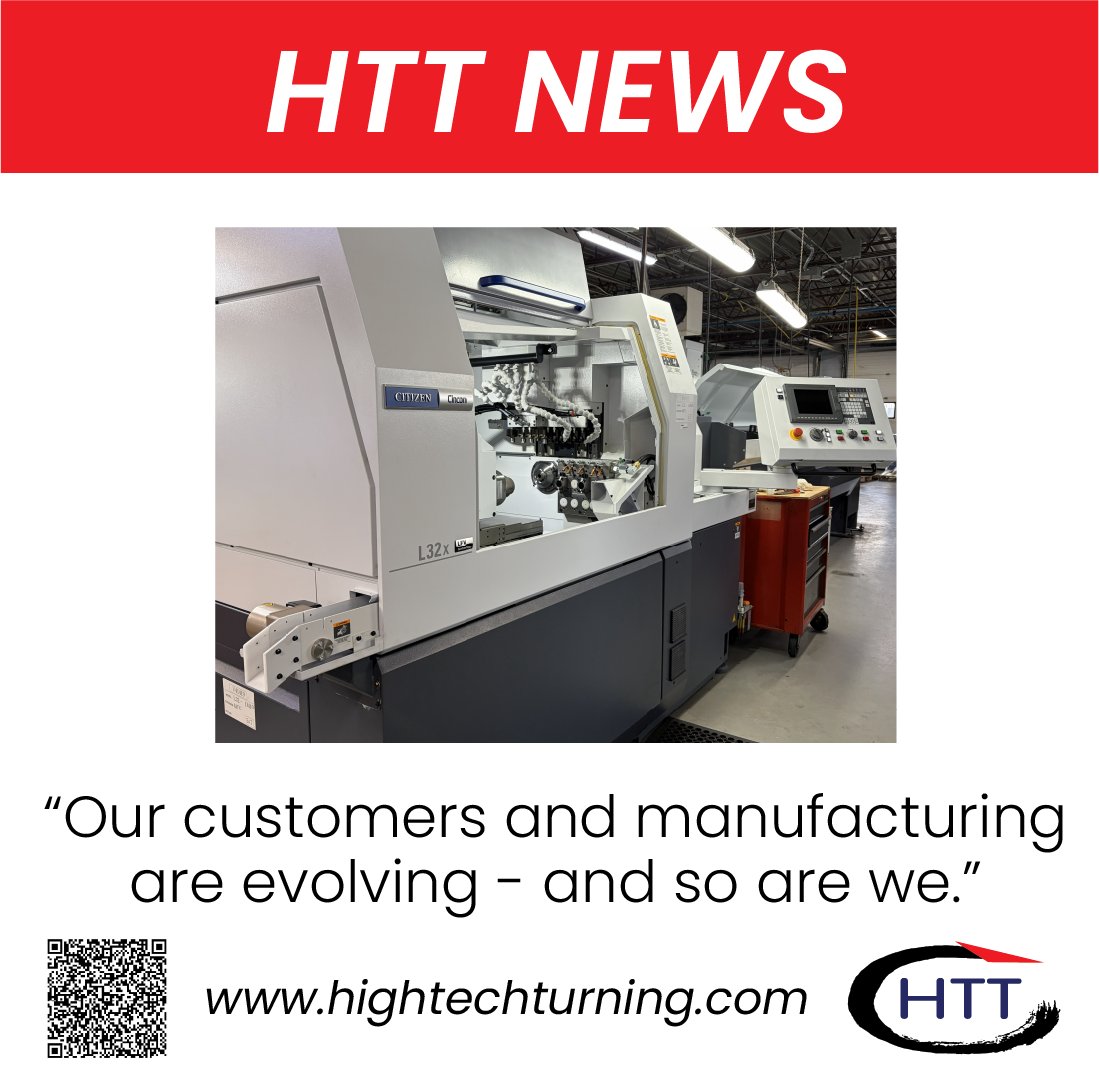 HighTechTurning's tweet image. For 40 years, we’ve innovated and built trust with customers by investing in the future to elevate our high-tech #CNCmachining capabilities and talented team. How are we doing this today? 🔗Find out: hightechturning.com/high-tech-turn…

#Manufacturing #MadeInUSA