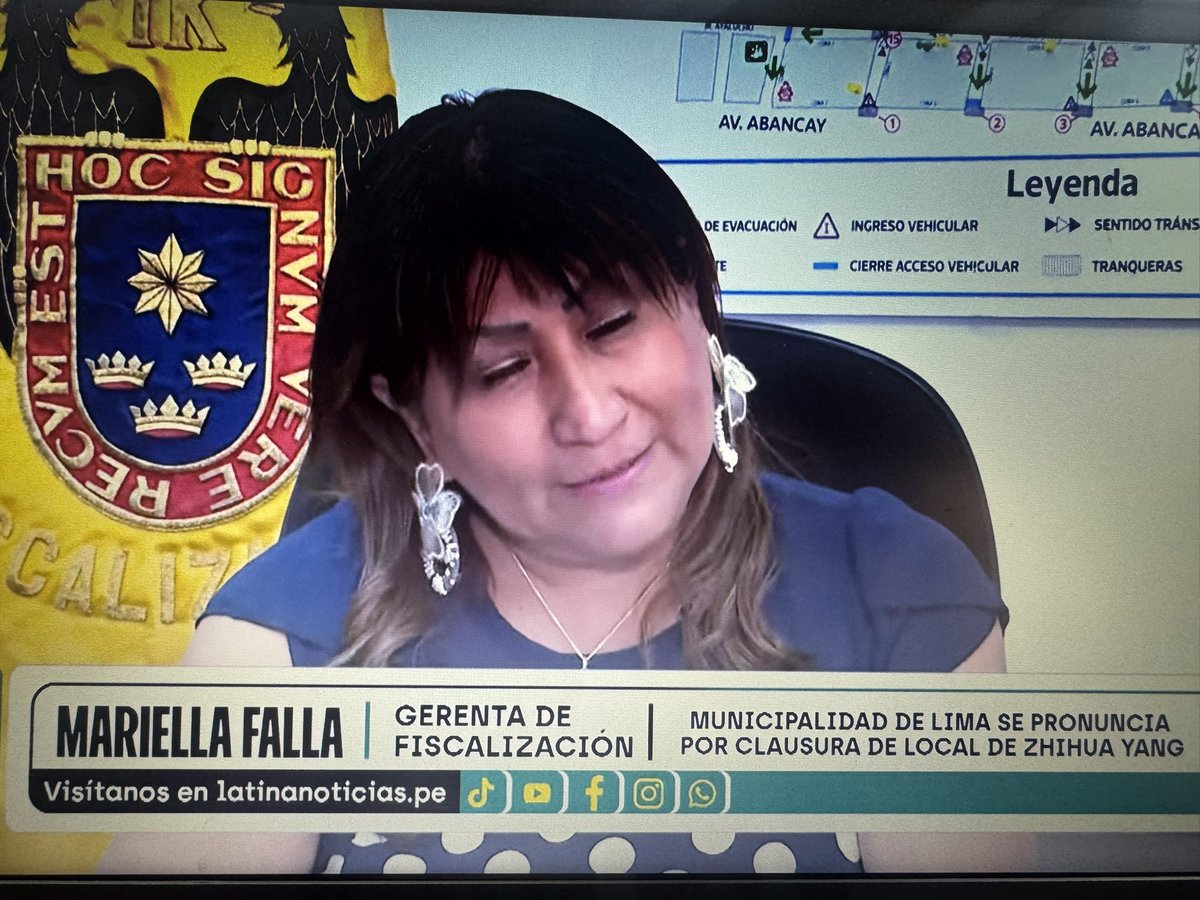 Grta. De Fiscalización de la <a href="/MuniLima/">Municipalidad de Lima</a> negó haber recibido alguna exigencia para levantar observaciones del local de empresario chino Zhigua Yang. #Envivo por <a href="/Latina_Noticias/">Latina Noticias</a> 👇🏼