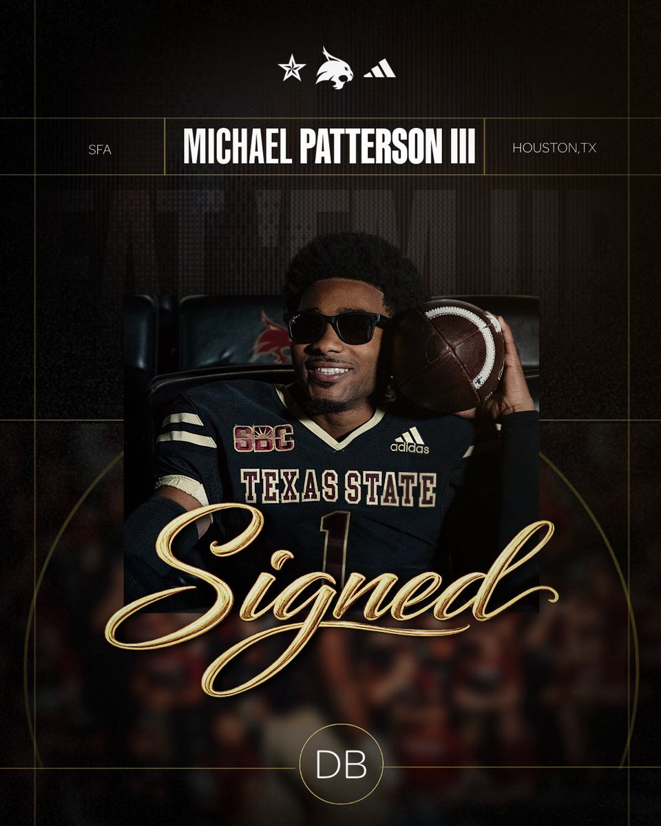 TXSTATEFOOTBALL's tweet image. SIGNED. SEALED. DELIVERED✍️

Welcome to San Marvelous @GreatestMp3 

#EatEmUp | #TakeBackTexas