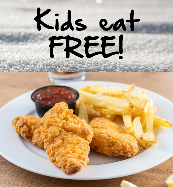 ❄️ SNOW DAY DEAL ❄️

Kids eat FREE today, Tuesday, January 20! Receive one free kids meal with every adult entree purchased, valid for dine-in and curbside pick up!

(Not valid on delivery or online ordering - give us a call to place a pick up order)
