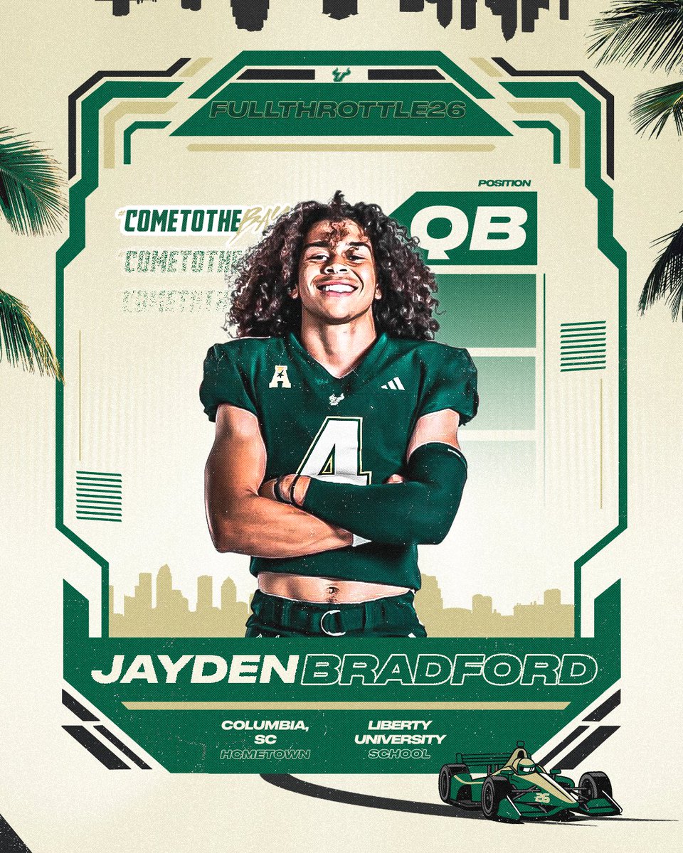 USFFootball's tweet image. Welcome to the Bay, @JaydenBradford7! 🏝️