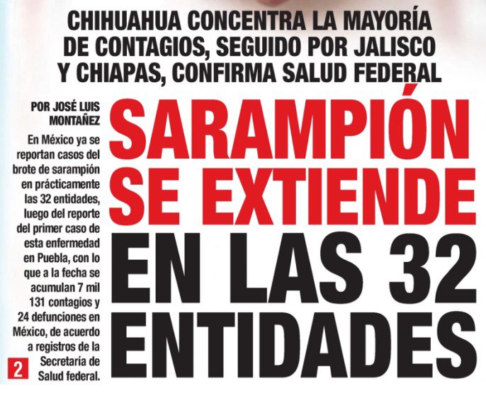 ¡No es casualidad, es abandono y olvido!

El brote de sarampión que hoy golpea a todo el país es consecuencia directa de un gobierno que destruyó los programas de vacunación, debilitó el sistema de salud y dejó a millones de familias expuestas.

MORENA presume “bienestar”,