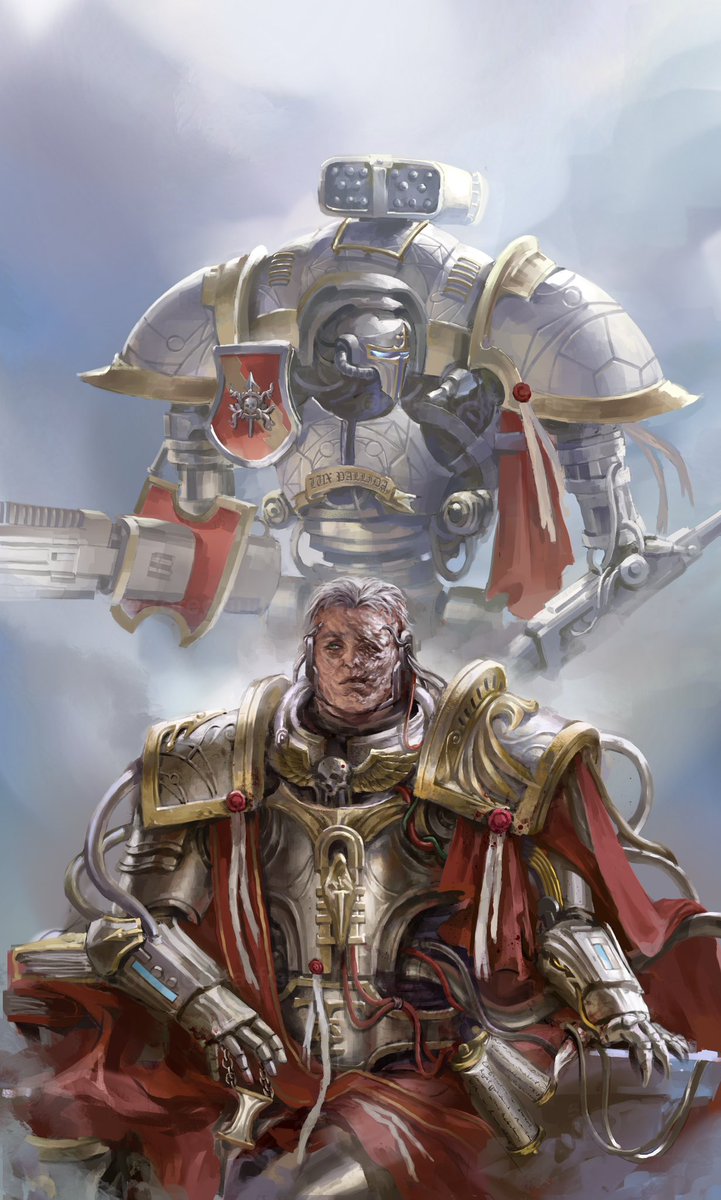 Silvery light.

Ordo Malleus inquisitor Valerius and his knight suit “Lux Pallida”. #warhammer40k