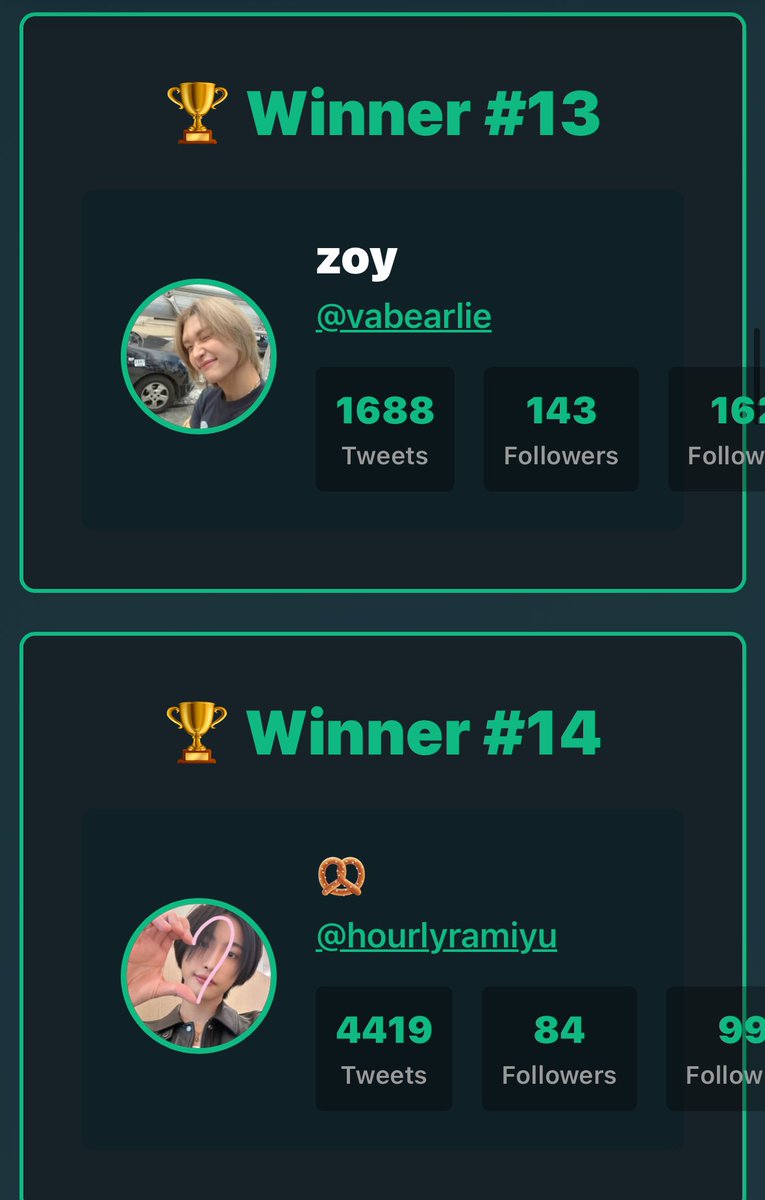 PEMENANG RANDOM PHOTOCARD 
<a href="/mysentriest/">pacar nanon</a> @yehett_ohoorat <a href="/annisakarra/">Annisakarra</a> <a href="/onurnauurr/">🐚🐳</a> <a href="/jyuucat/">zha ✧</a> <a href="/vabearlie/">zoy</a> @hourlyramiyu 
Claim by dm ya