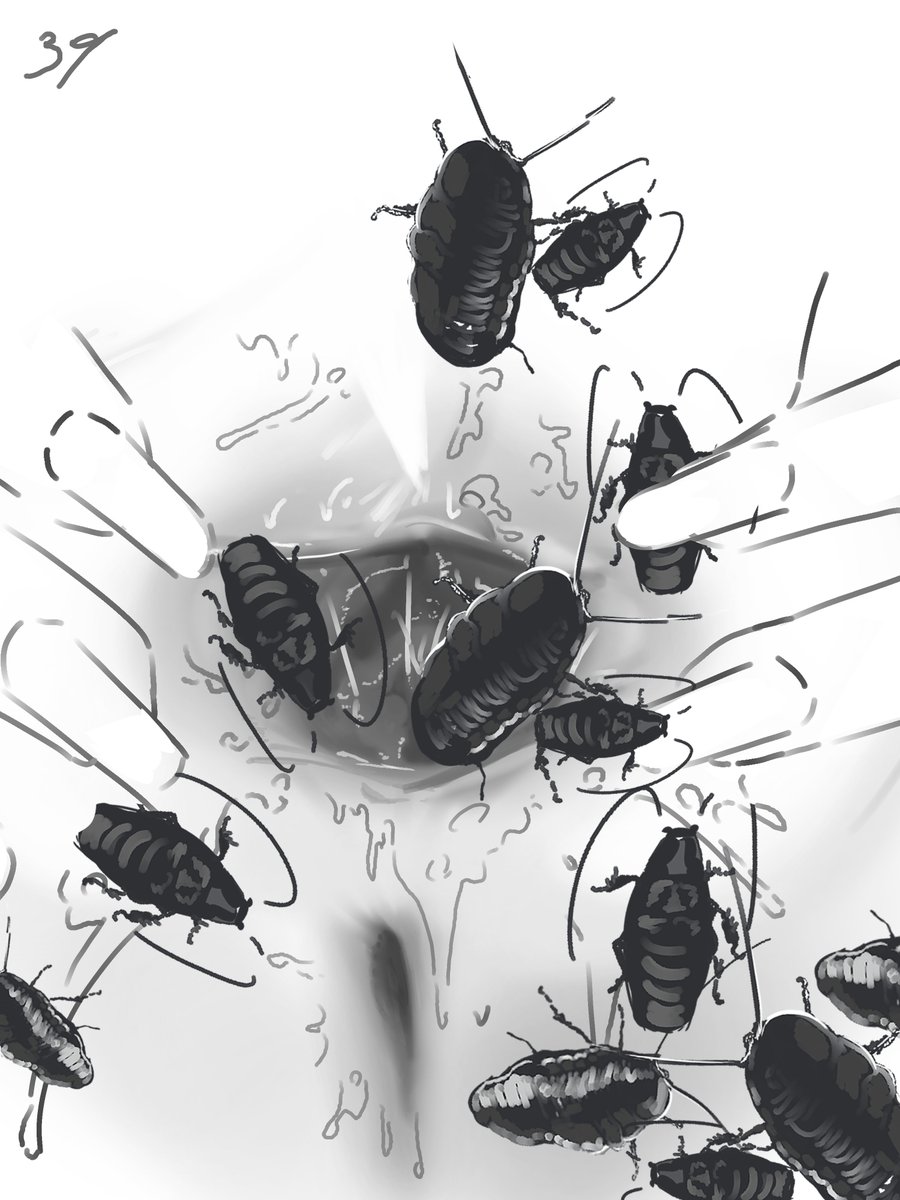 #100日後に絵がうまくなる臥竜家
39日目【蟲注意】🐛さんの質感を体得すれば 画力が上がると思うんだけどなぁ 