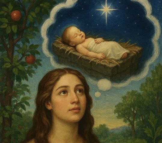 Genesis 3:15

“Brief mention of the plan of salvation, the author of which is Jesus Christ, appears in the promise given of God following the fall —that though the devil, represented by the serpent in Eden, should have power to bruise the heel of Adam’s posterity, through the