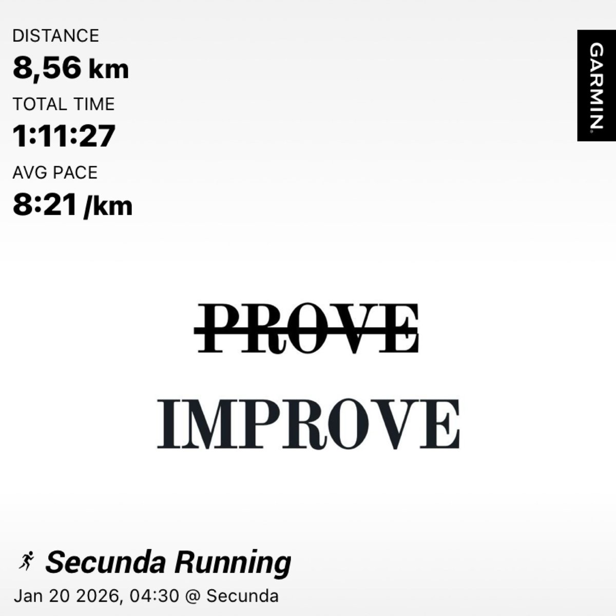 Finally joined the Secunda 04:30 running crew after a year of procrastination. Had fun this morning. #IPaintedMyRun #FetchYourBody2026 #MentalHealthMatters #RunningWithTumiSole #EndGBV #Garmin #TrapNLos #90DaysNoSugar