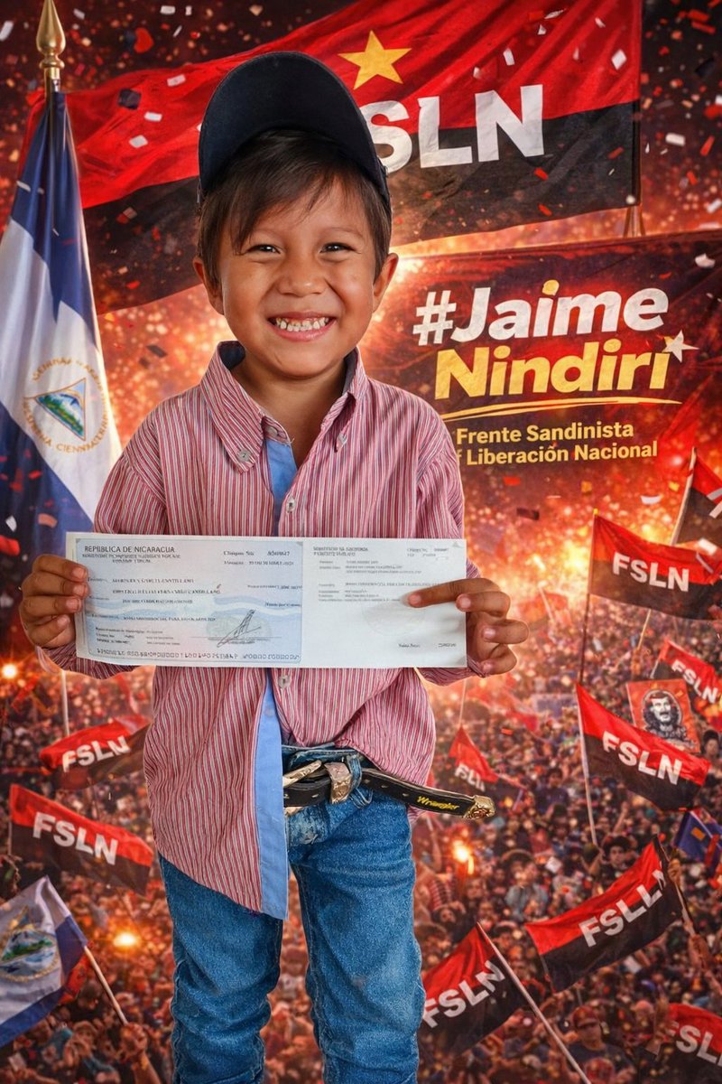 🚨La sonrisa de nuestra niñez es esperanza viva 🇳🇮 Hoy el Bono Escolar llega a manos felices, reafirmando el compromiso del Buen Gobierno Sandinista con educación, bienestar y futuro. Invertir en la niñez es justicia social. ✏️⚫🔴✊
#Nicaragua  #2026SiempreMásAllá #PLOMO19