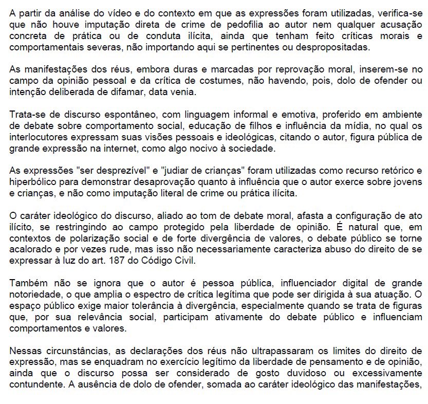 valeriascher's tweet image. Em 2021 , Felipe Neto me processou alegando eu ter chamado ele de ped0 numa live . 
Pediu 50 k por danos morais.
Hoje a sentença saiu e já está transitada e julgada.
Ganhei .
Quero parabenizar meu advogado @emergrigollette , pela vitória. 
Ainda existe juízes decentes no Br.