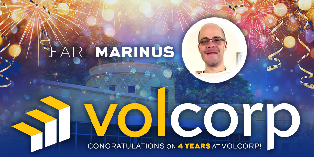 Help us celebrate Earl Marinus's 4th anniversary with VolCorp!

Congrats on the big milestone and thanks for all you do helping us take care of our members!