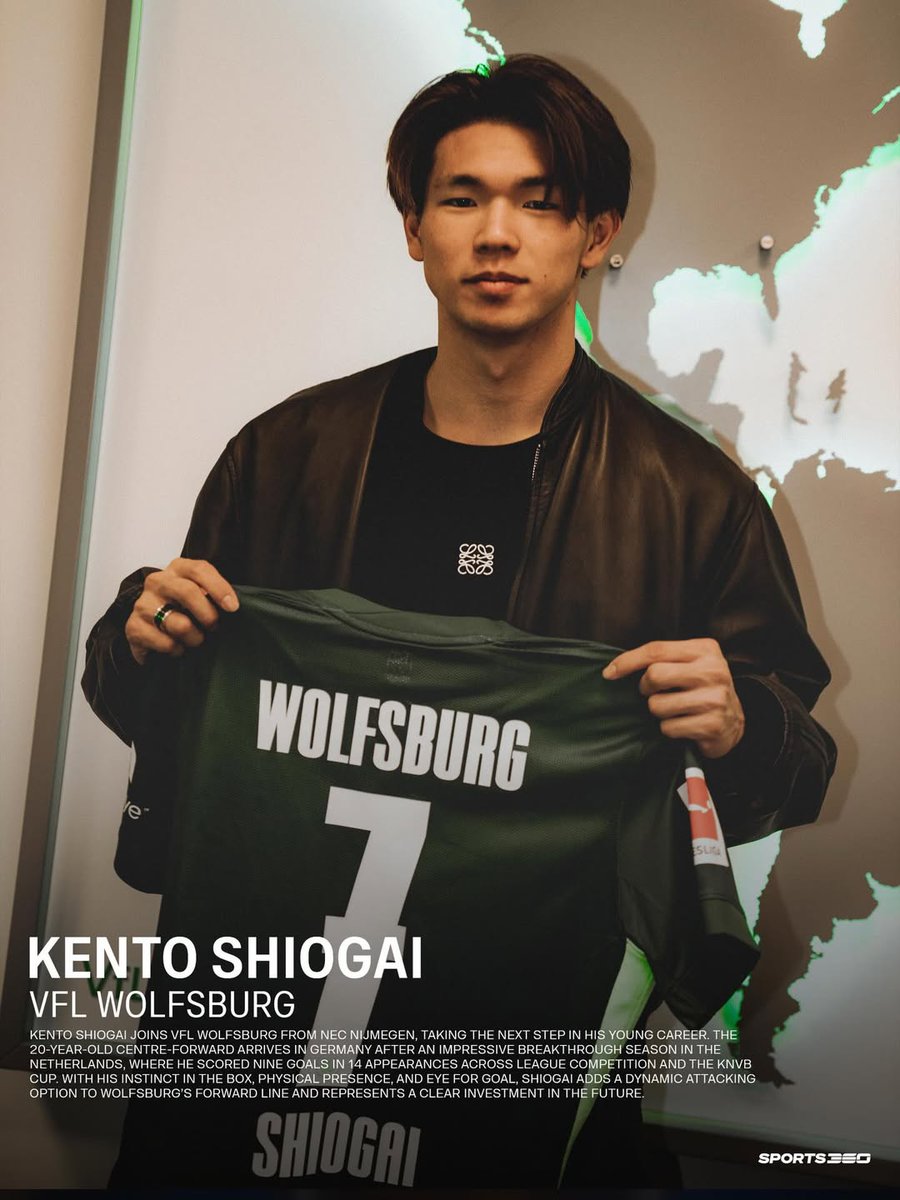 junjunjun351's tweet image. ドイツ「VfL Wolfsburg」へ完全移籍する
日本U23代表「塩貝 健人」

契約期間は30年6月末まで

事務所はドイツ系「Sports360」
CEO「(?)Sascha Breese」、代理人「(202307-3155)龍後 昌弥」、ディレクター「Martin Vontra」が出席

事の重大さが伝わってくる

#GER #Wolfsburg #NED #footaball