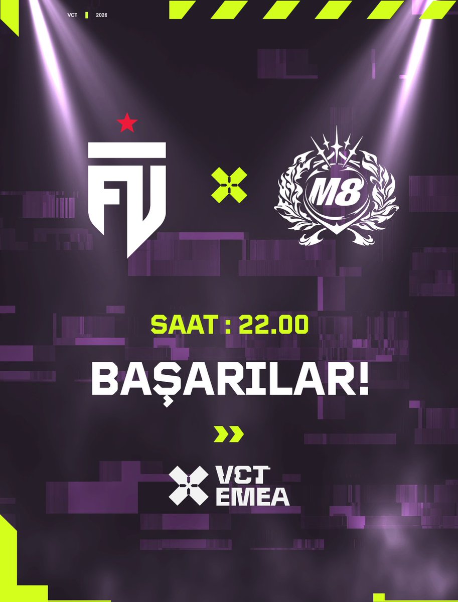 Yeni sezon, yeni heyecan! 🔥

Kickoff'un ilk gününde temsilcimiz <a href="/FUTesportsgg/">FUT Esports</a>, Gentle Mates ile karşılaşacak! 👊

Temsilcimize başarılar dileriz!

#VCTEMEA #FUTWIN

⏰:22.00 (İlk seri biter bitmez)
📺: twitch.tv/valorant_tur