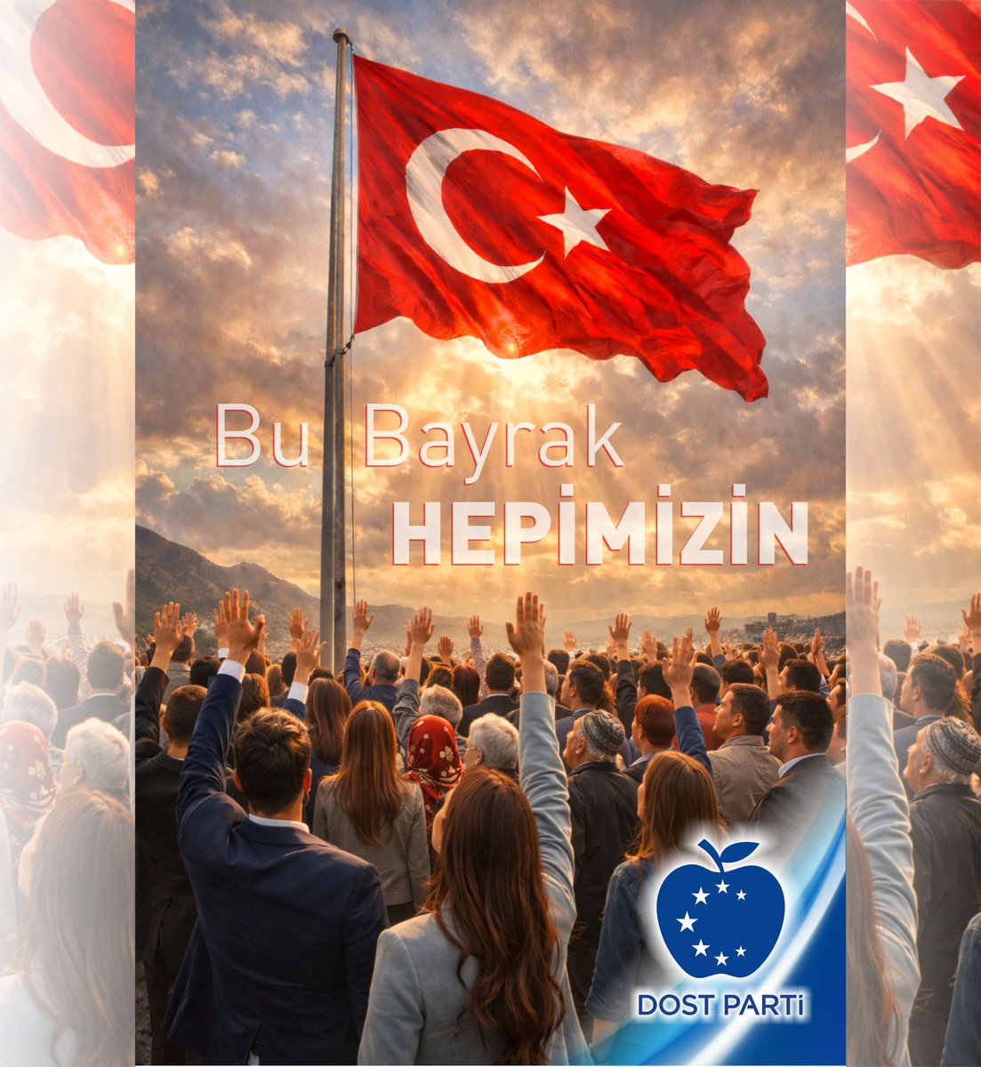 Türk Bayrağı; sadece bir kumaş değil, bin yıllık bir iradenin, büyük bir mücadelenin adıdır.
Terörün karanlığına karşı, ay yıldızın ışığı daima parlayacaktır.
#bayrak #dostparti #türkiye #rıdvaneşin