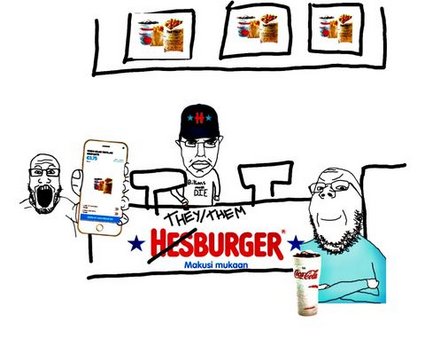 There's a Asian boy working in hesburger as a cleaner truly we are in the peak era