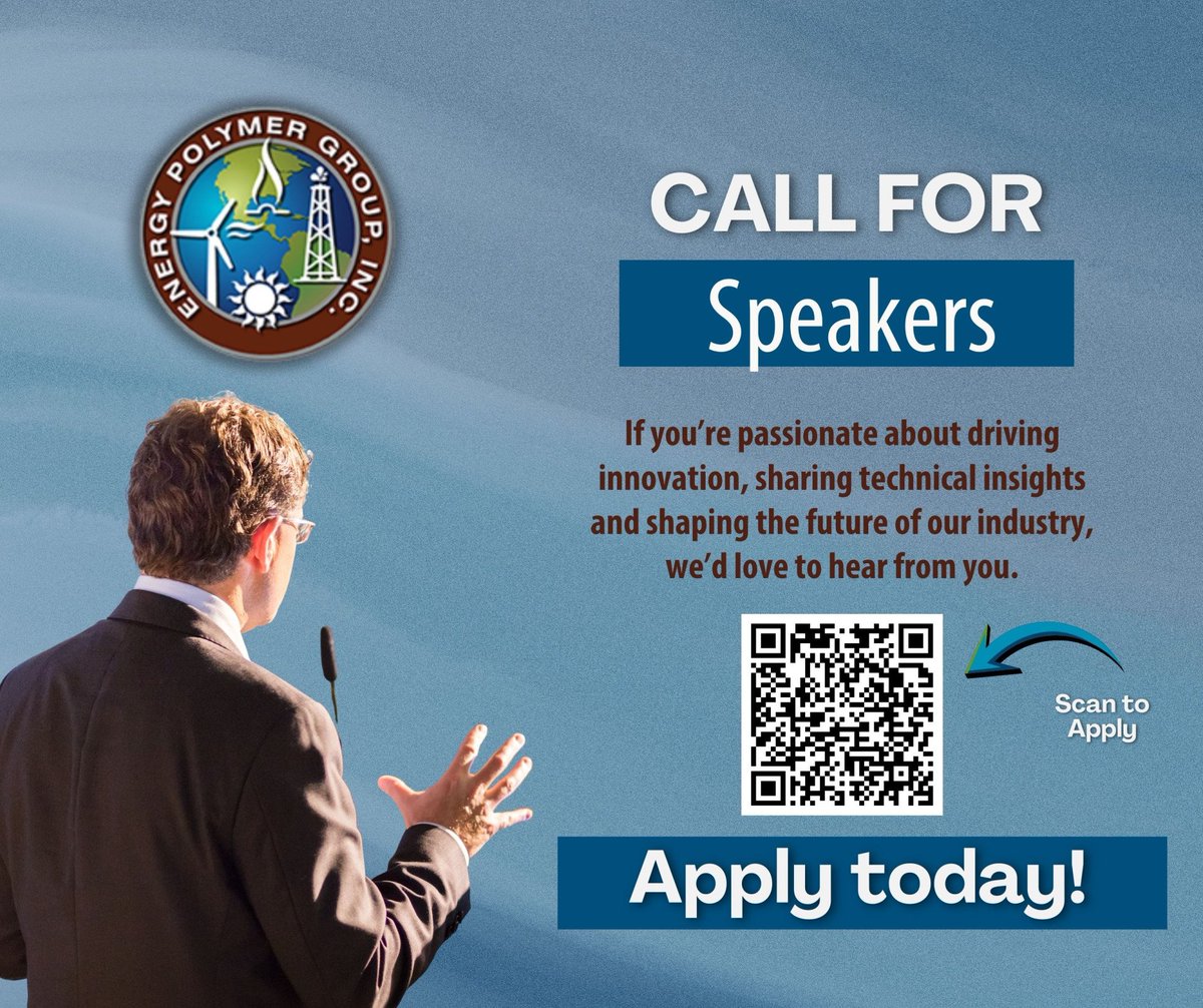CALL FOR SPEAKERS! Do you have what it takes to speak at our upcoming Winter Tech conference? Apply today! energypolymergroup.org/Apply_to_be_a_…

Early bird registration is open for 2026 Winter Tech: energypolymergroup.starchapter.com/meetinginfo.ph…