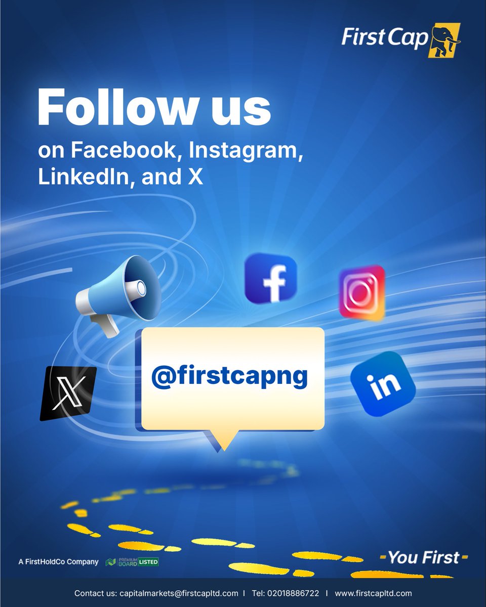 FirstCapNg's tweet image. Market insights. Deals. Leadership perspectives.
Follow @FirstCapNg for updates shaping Africa’s capital markets.